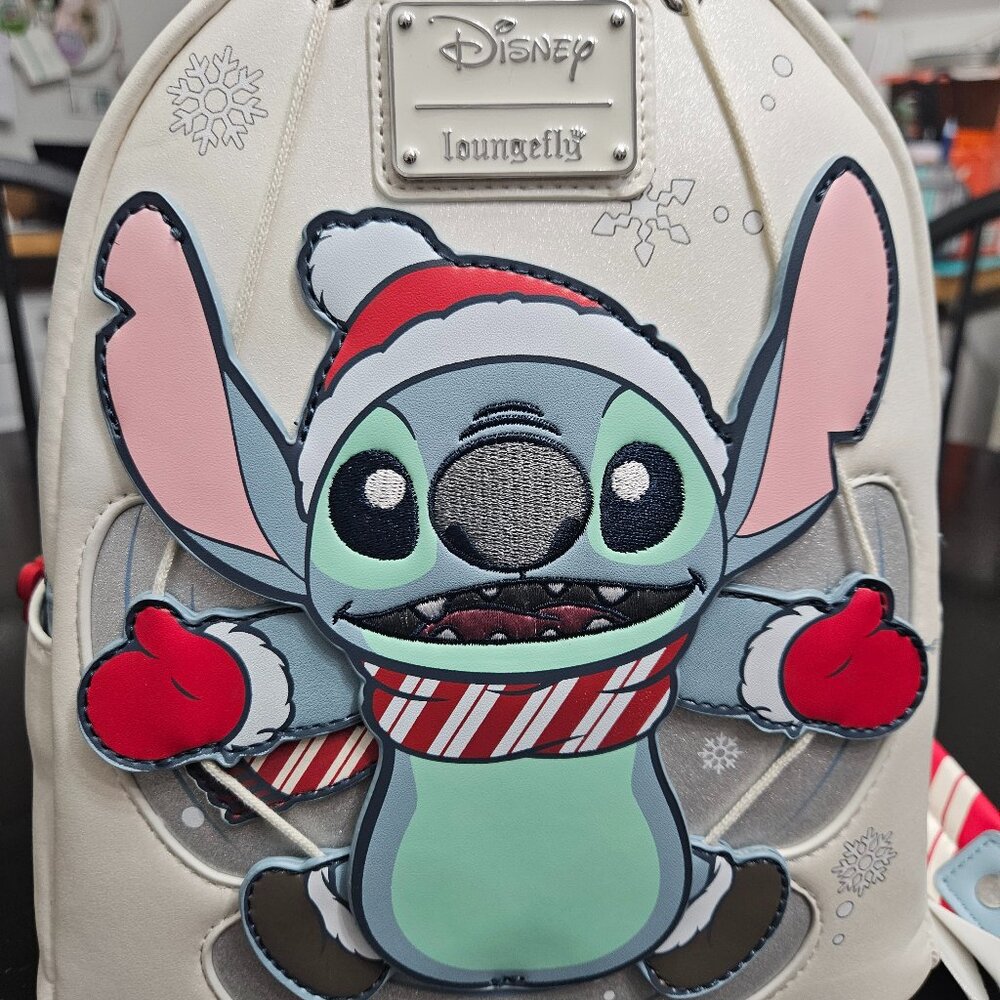 Disney Loungefly Snow Angel Stitch Backpack